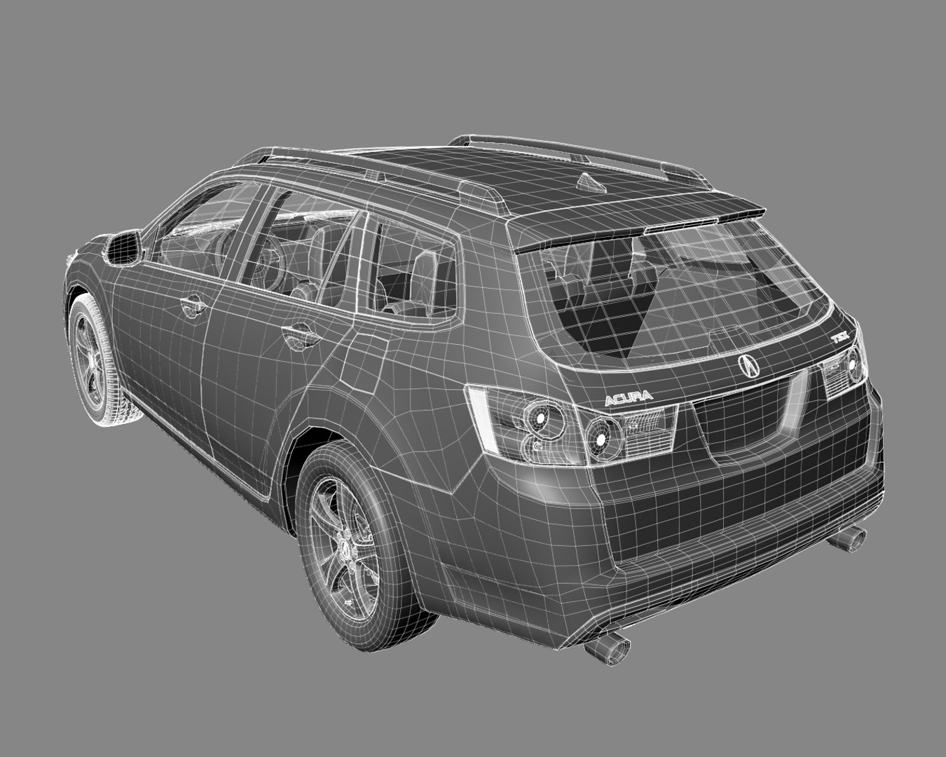 3d Model Acura Tsx Wagon 2015