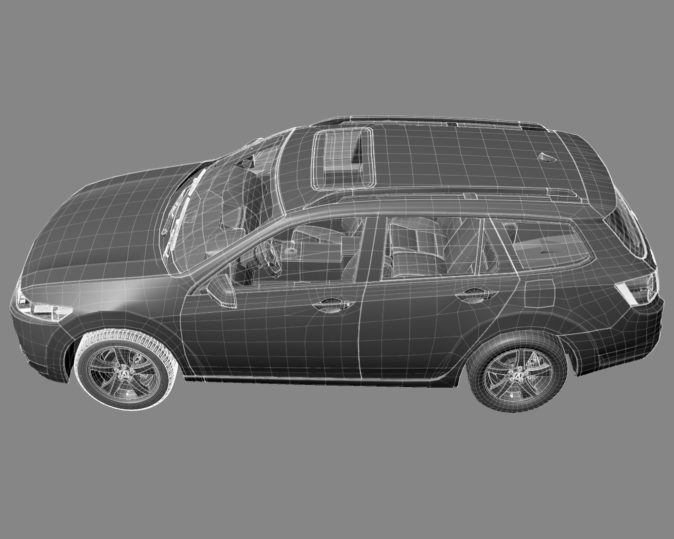 3d Model Acura Tsx Wagon 2015
