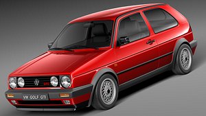 3d volkswagen golf gti mk2