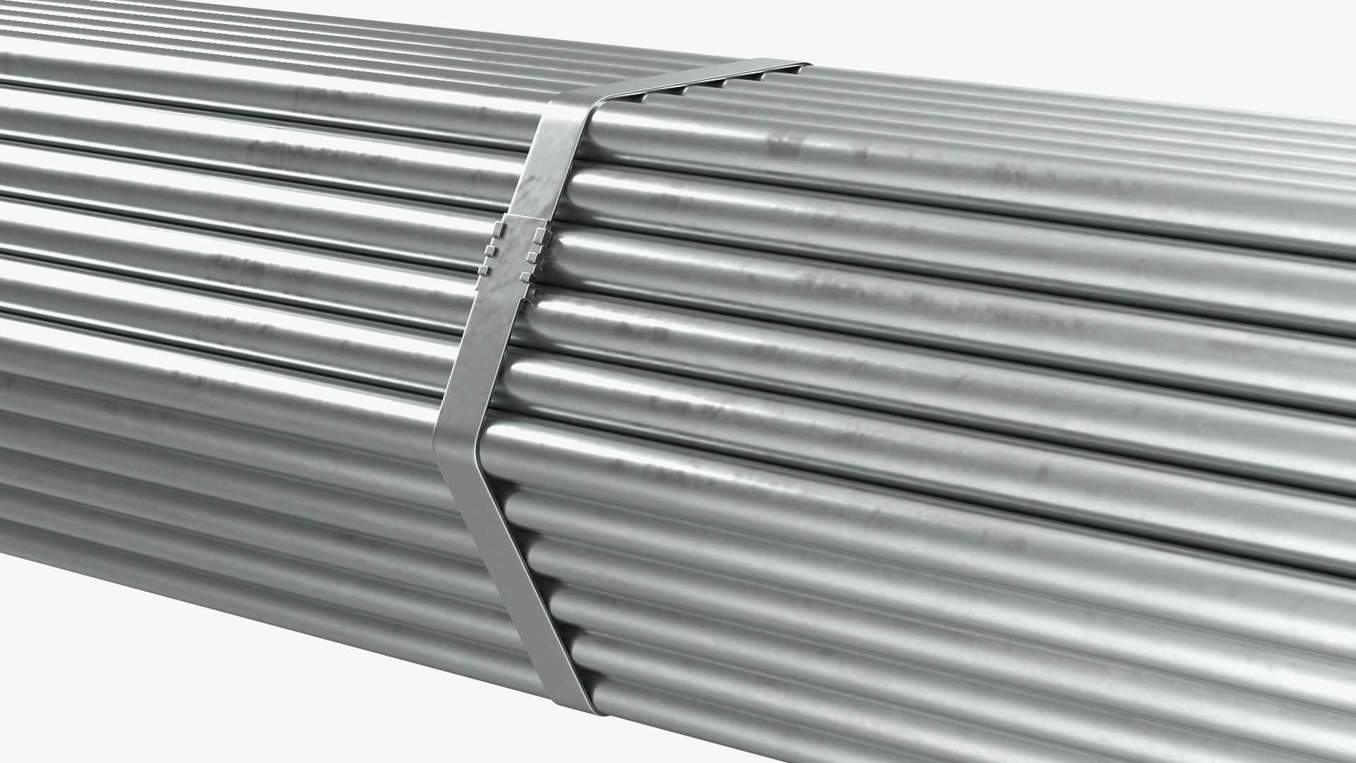 3D Model Thin Steel Pipes Bundle 6 Meters - TurboSquid 2212219