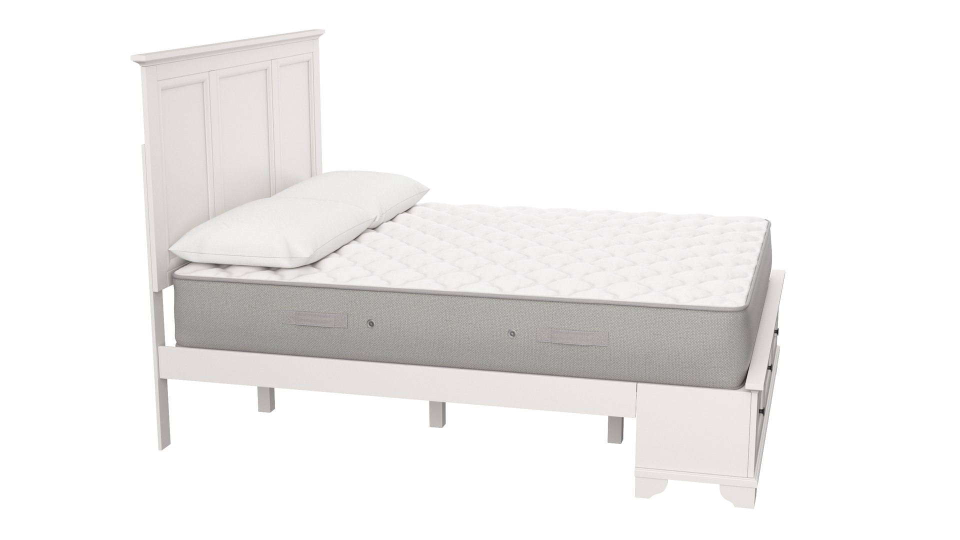 Queen Size Bed 3d Model Turbosquid 2046588