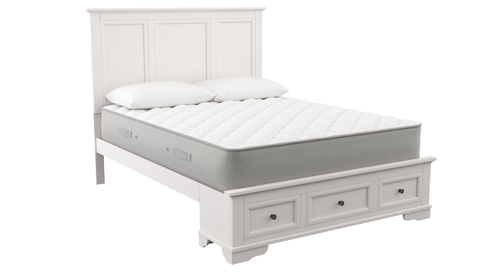 Queen Size Bed 3d Model Turbosquid 2046588