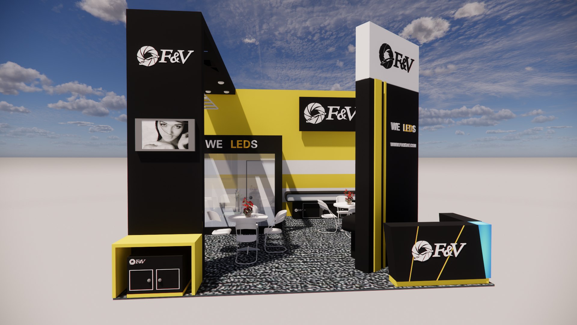 3D Booth Exhibition-A4 Model - TurboSquid 2100651