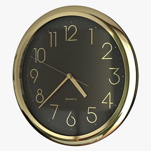 3D model realistic wall clock rig