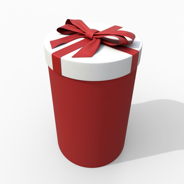Geschenkbox – Hohe runde Box mit fester Schleife 3D-Modell - TurboSquid ...