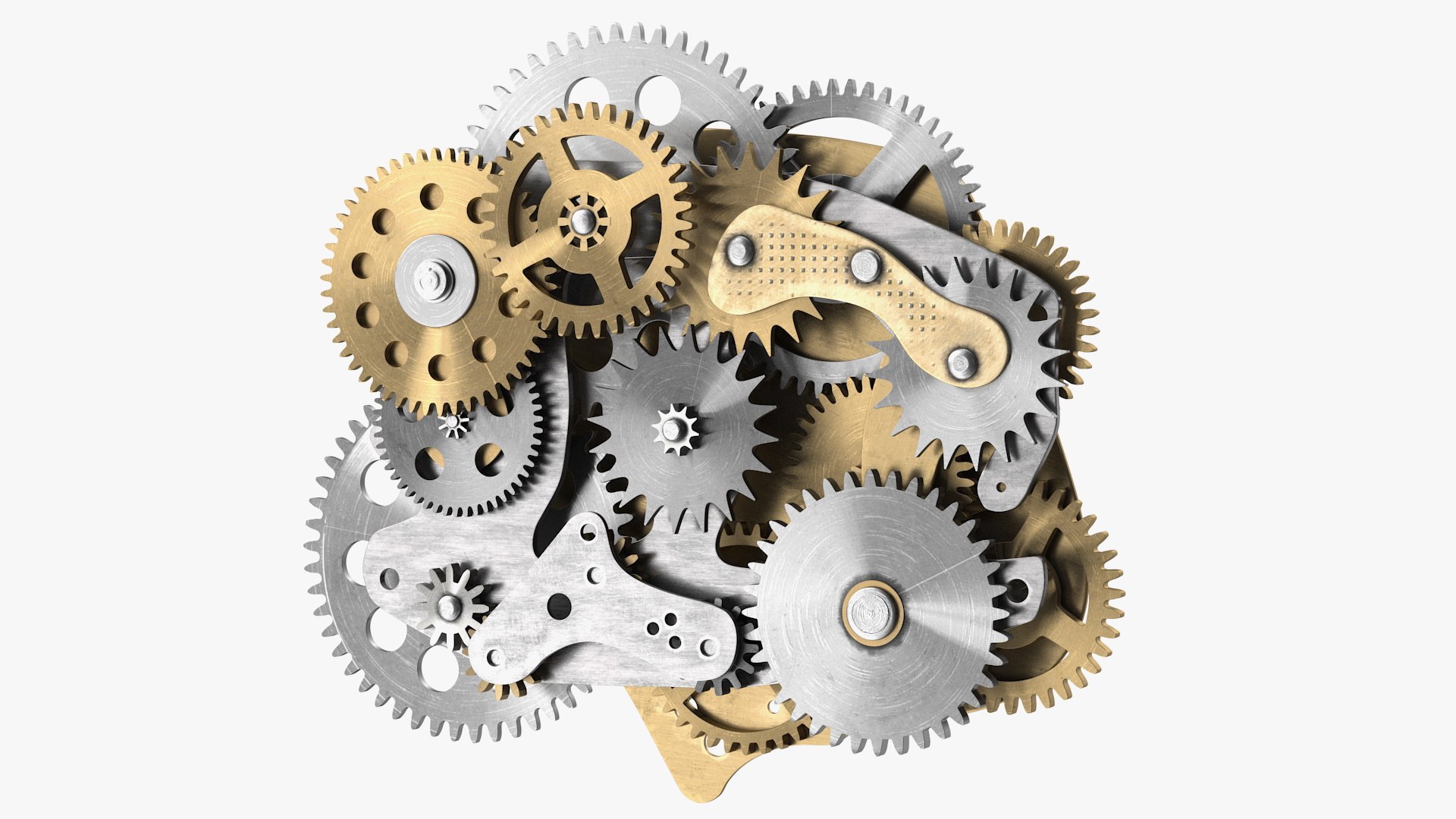 Cog Gears Mechanism Mixed 3D model preview
