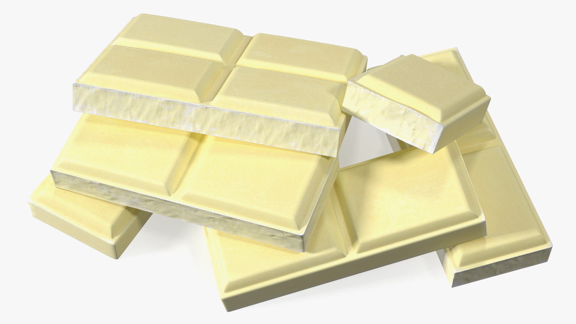 White Chocolate Squares 3D model preview