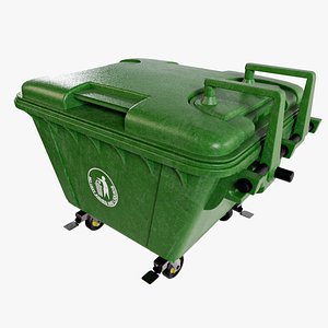 Dustbin Rigged PBR Unity UE V-Ray Arnold Textures Included