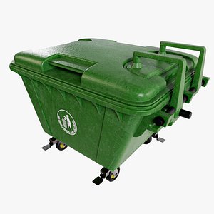 Dustbin Rigged PBR Unity UE V-Ray Arnold Textures Included