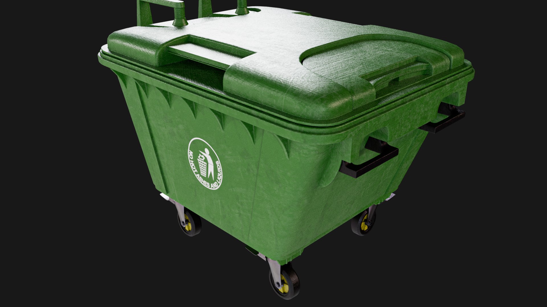 3D Dustbin Rigged PBR Unity UE V-Ray Arnold Textures Included ...