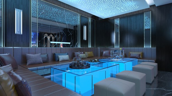 3D модель КТВ бар бокс бокс бокс развлекательный клуб объем научная ...