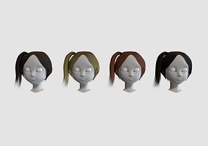 hairstyle in 4 colors
