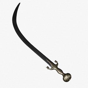 3d mughal scimitar model