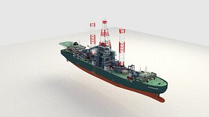 drillship drill ship 3d model