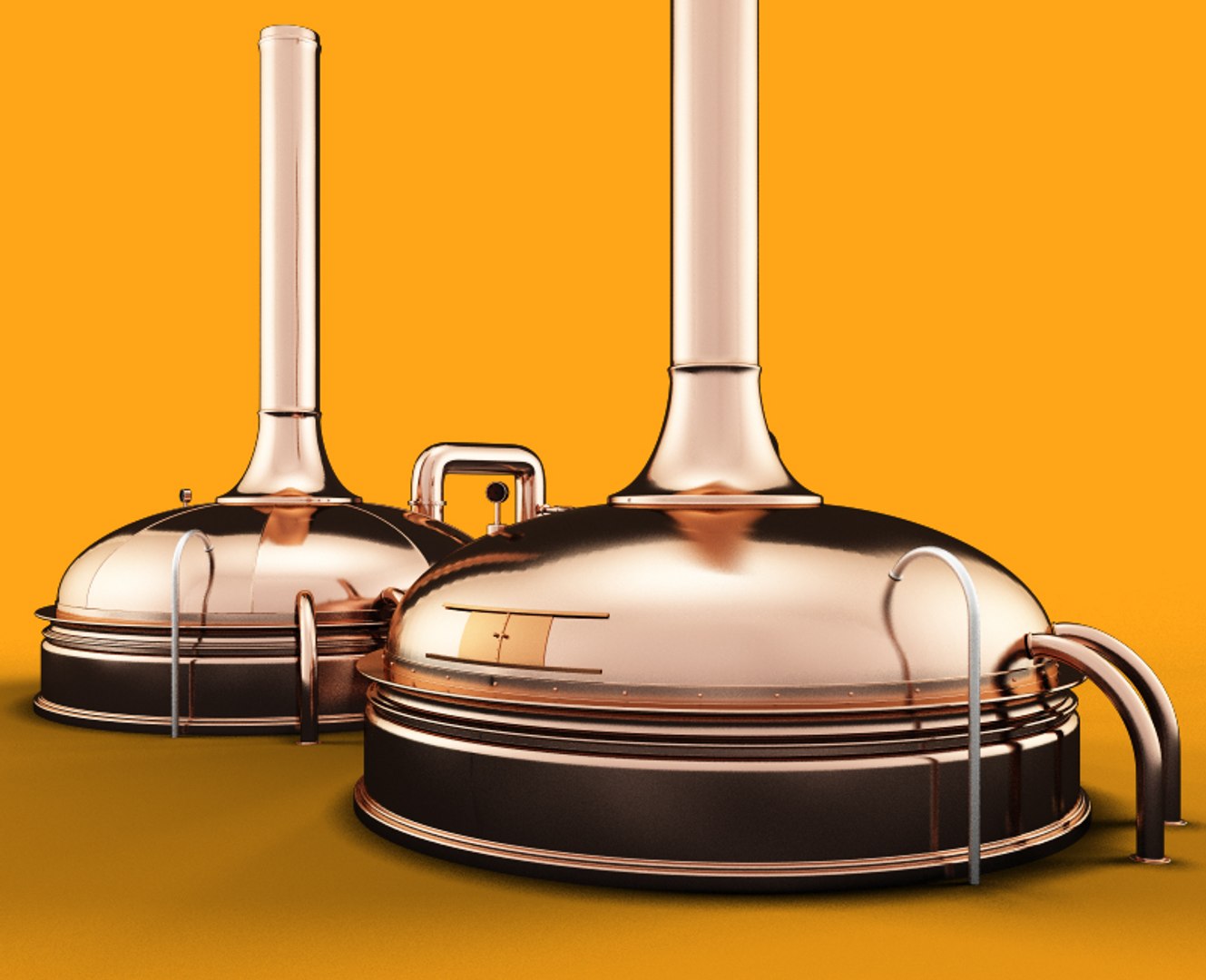 3d Copper Beer Kettle Model