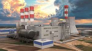Thermal power 3D model