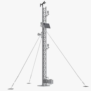 3D model Campbell Scientific Weather Station with Solar Panel
