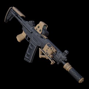 3D SIG SG552 MOD1 DESERT model