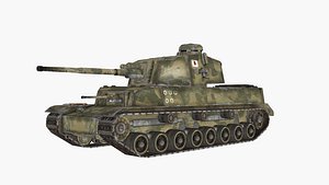 Type 5 Chi-Ri Medium Tank Low-poly