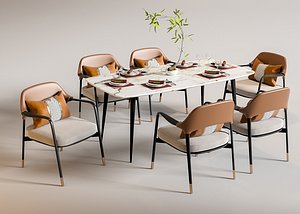 New Chinese Style Dining Set Dining Table and Chairs model