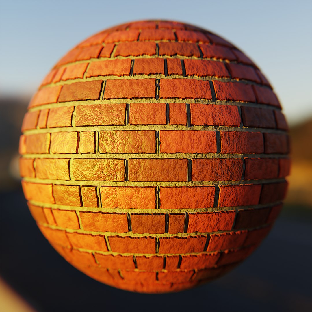 Procedural Red Brick Wall Material 03 3D Model - TurboSquid 2411387