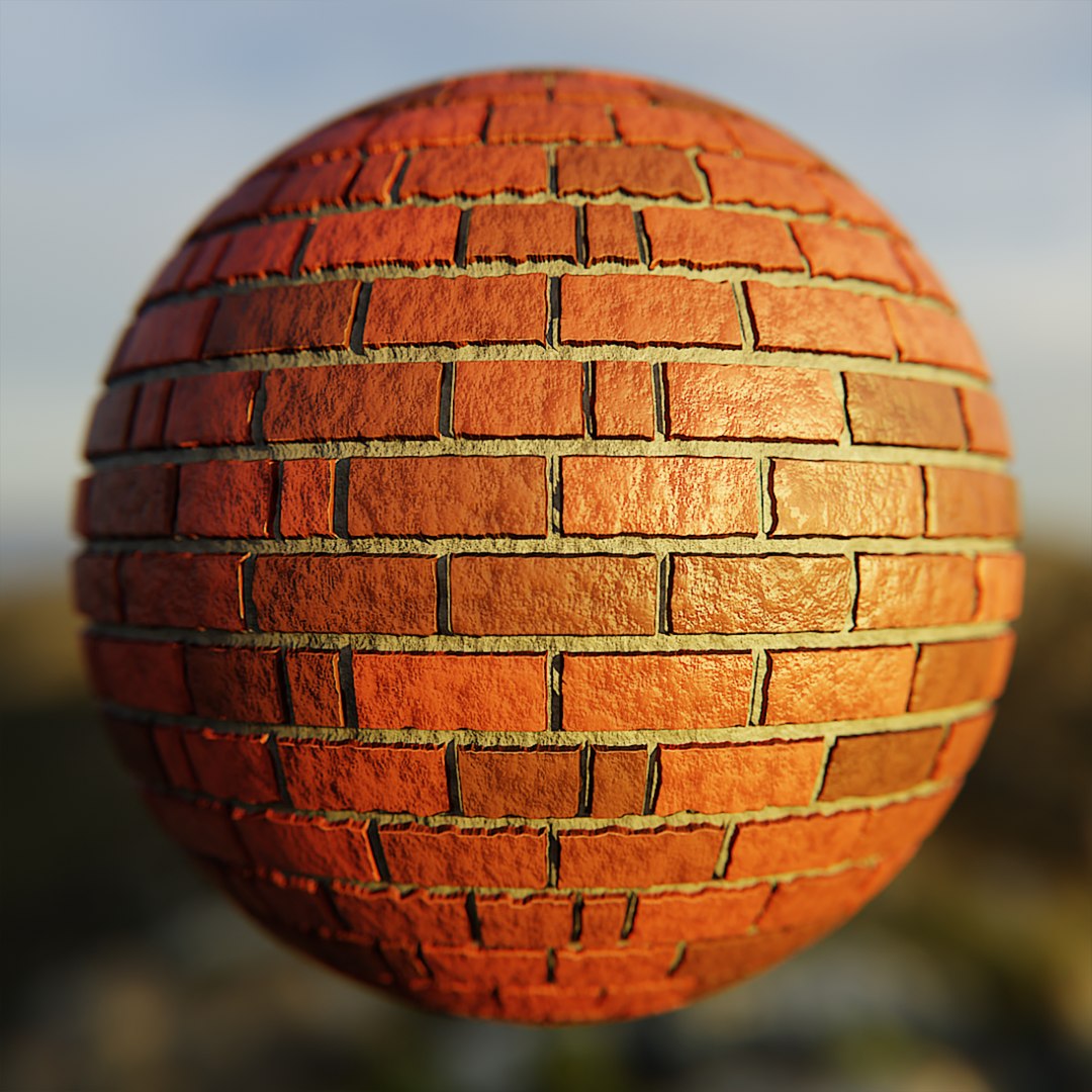 Procedural Red Brick Wall Material 03 3D Model - TurboSquid 2411387