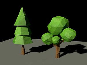 Low poly trees