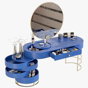 3D Dressing table with make-up cosmetics