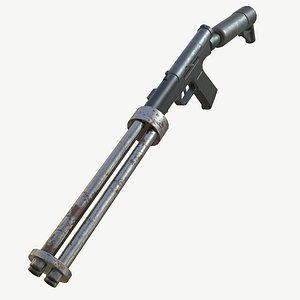 free fbx model smg-60 minigun pbr