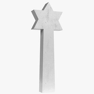 3D model war memorial gravestone -