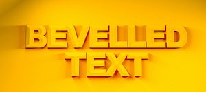 Sharp Bevelled Text - Editable