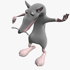 3D Rigged Cartoon Mouse Joyful Dance