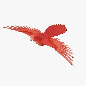 Low poly bird mesh