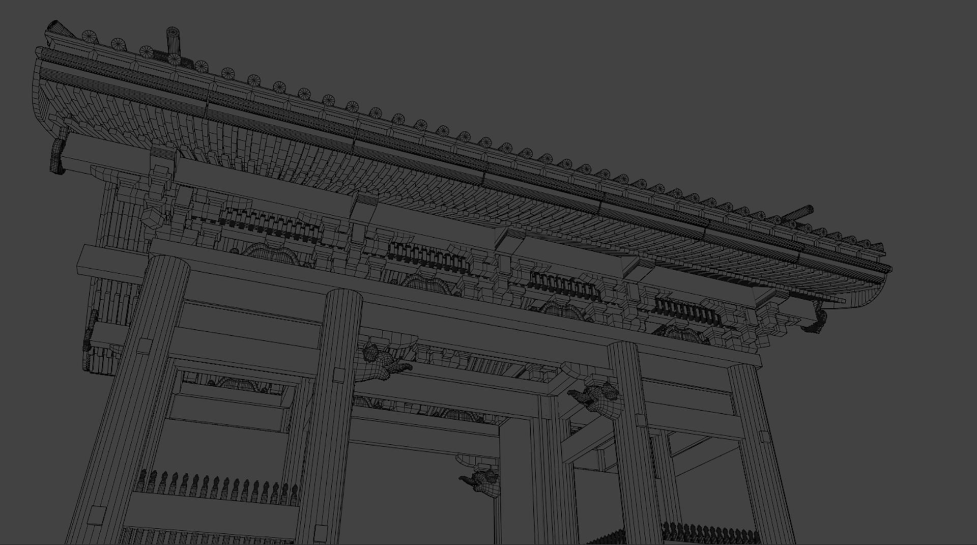 3D model Nikko Toshogu Yomeimon Gate https://p.turbosquid.com/ts-thumb/h1/jfo7Bg/9B/wireframe2/png/1753009981/1920x1080/fit_q87/c99ea1fc0a93f4e5eaa656ac27de4722cb8e1186/wireframe2.jpg
