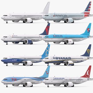 3D Boeing 737-800 MAX Collection model