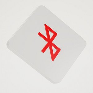Bluetooth Icon RED 3D model