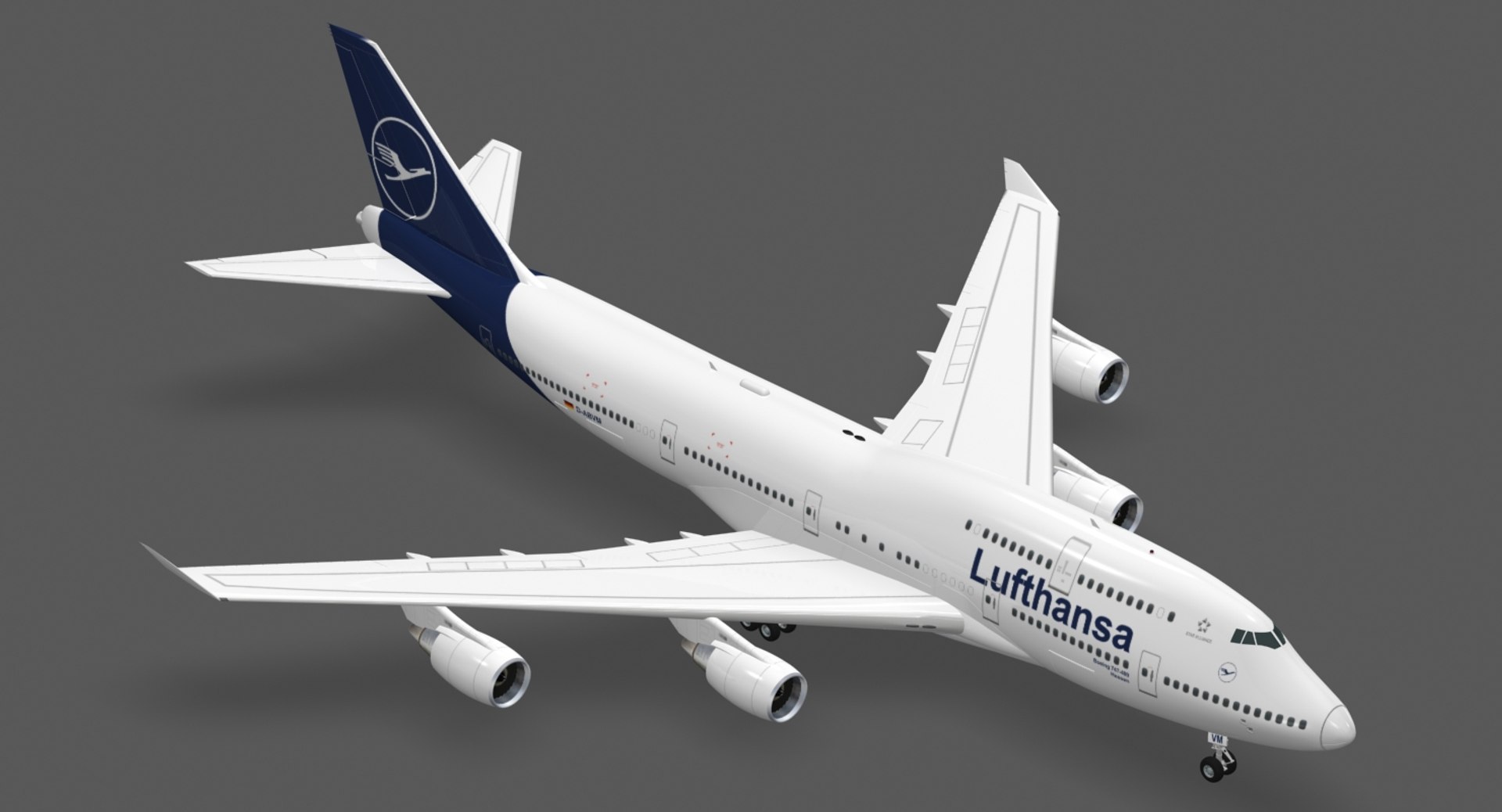 3D boeing 747-400er lufthansa - TurboSquid 1290158