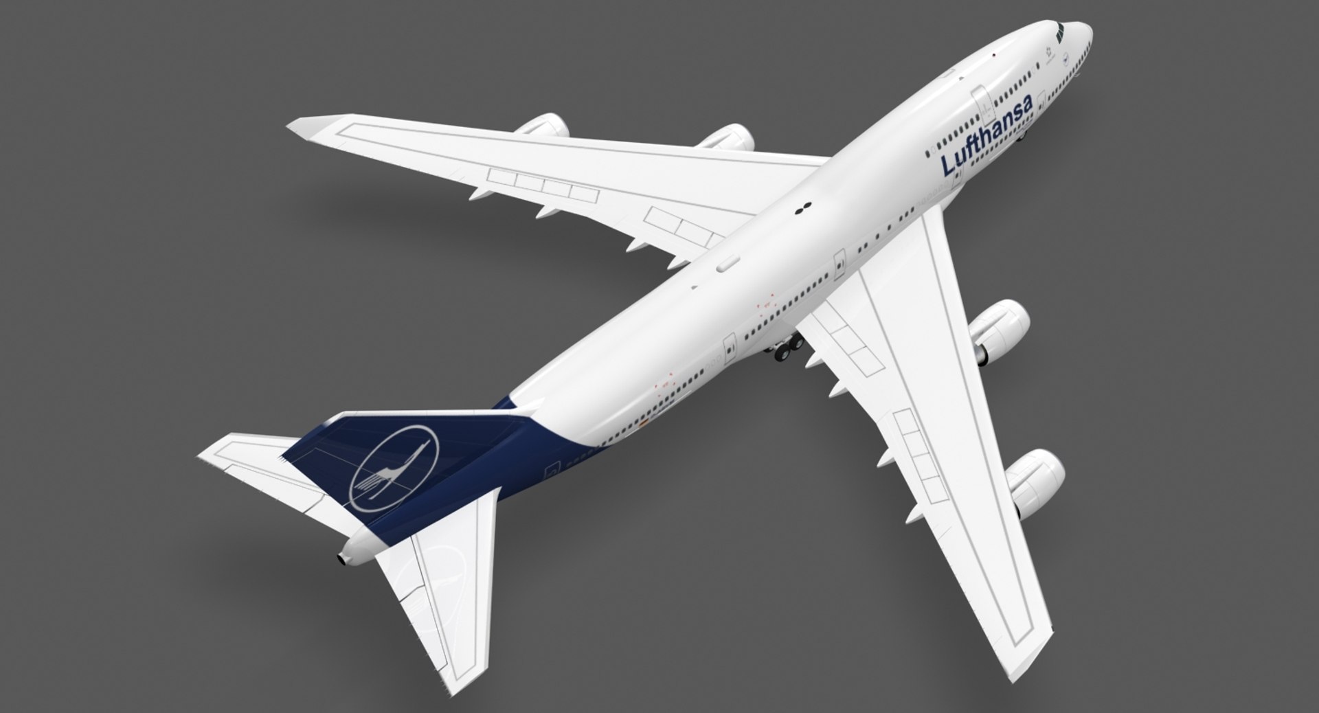 3D boeing 747-400er lufthansa - TurboSquid 1290158