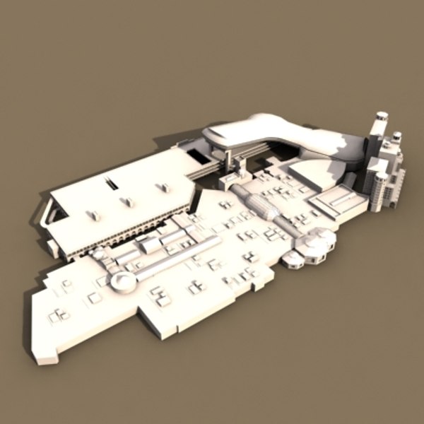 set buildings dubai 3d model