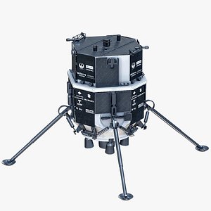 3D Lunar Lander Hakuto-R PBR
