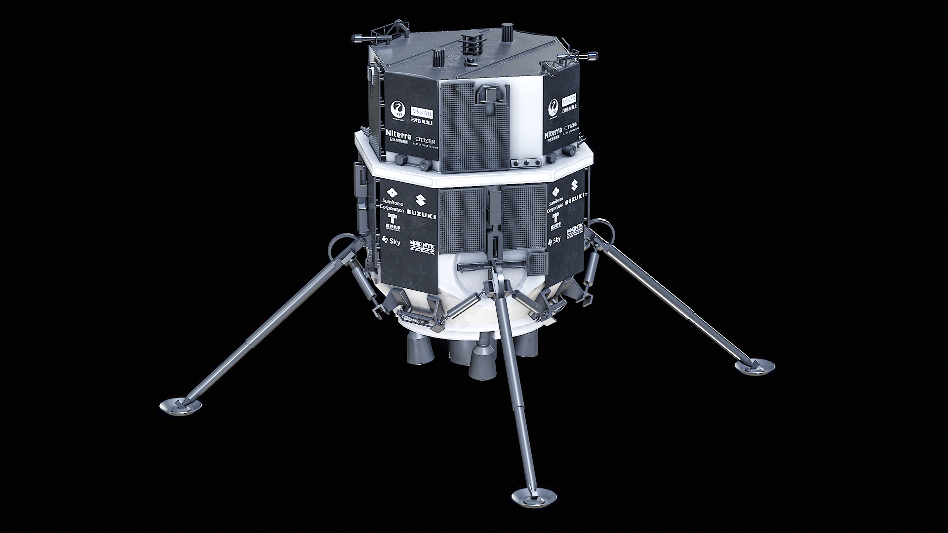 3D Lunar Lander Hakuto-R PBR https://p.turbosquid.com/ts-thumb/h1/upA0UY/zH/turn/png/1752087384/1920x1080/turn_fit_q99/6663b671e9e550746ca21fbd0653897fae1ce03b/turn-1.jpg