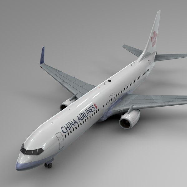 中华航空波音737-800 L4393D模型 - TurboSquid 1477489