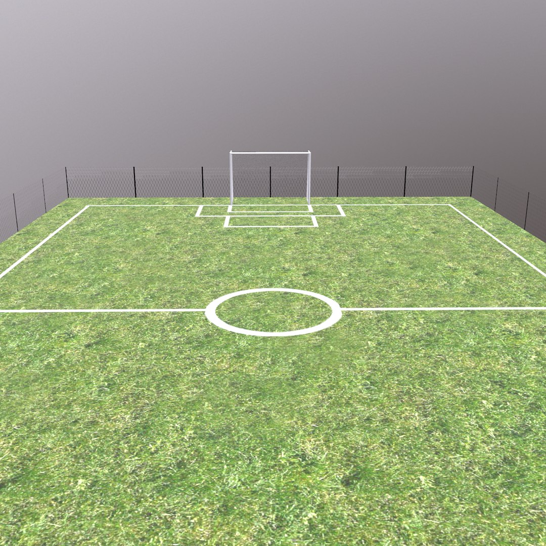 3D Football Field Low Poly - TurboSquid 2391626
