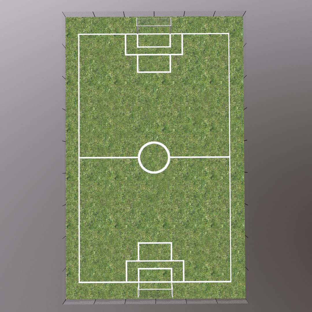 3D Football Field Low Poly - TurboSquid 2391626