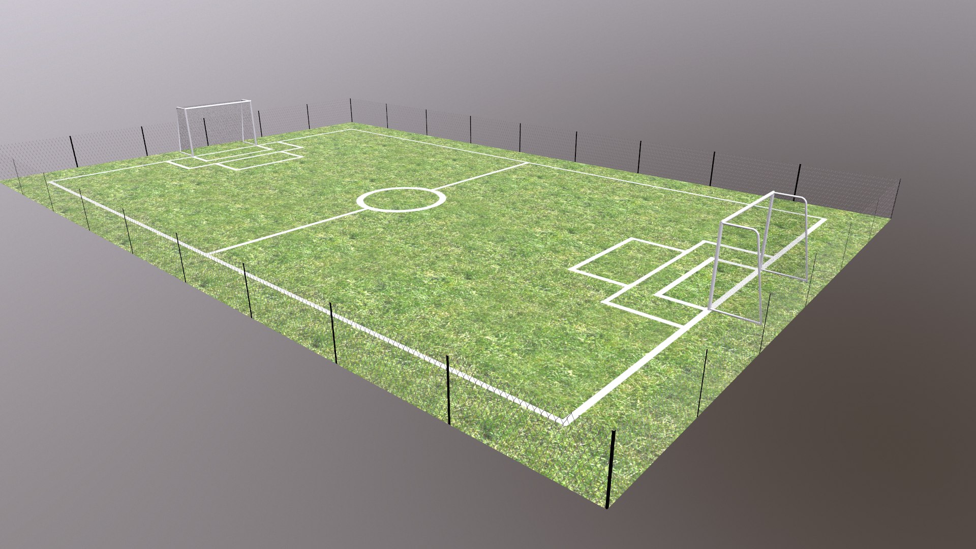 3D Football Field Low Poly - TurboSquid 2391626