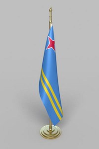 aruba flag 3d model