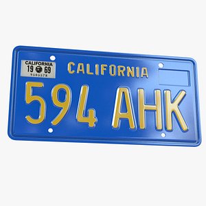 California Retro License Plate