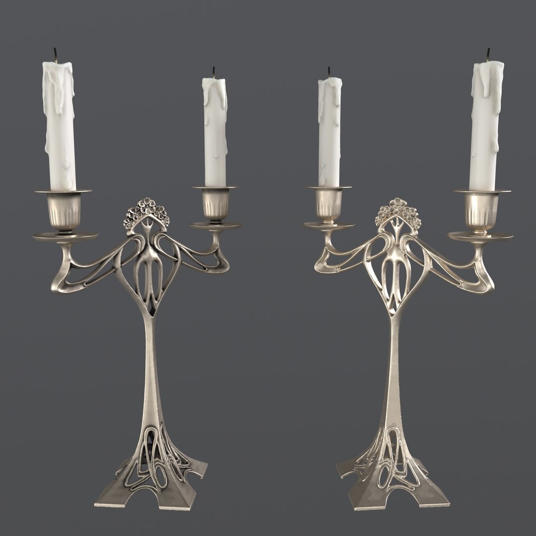 TwoArm Candelabra Model TurboSquid 2038511