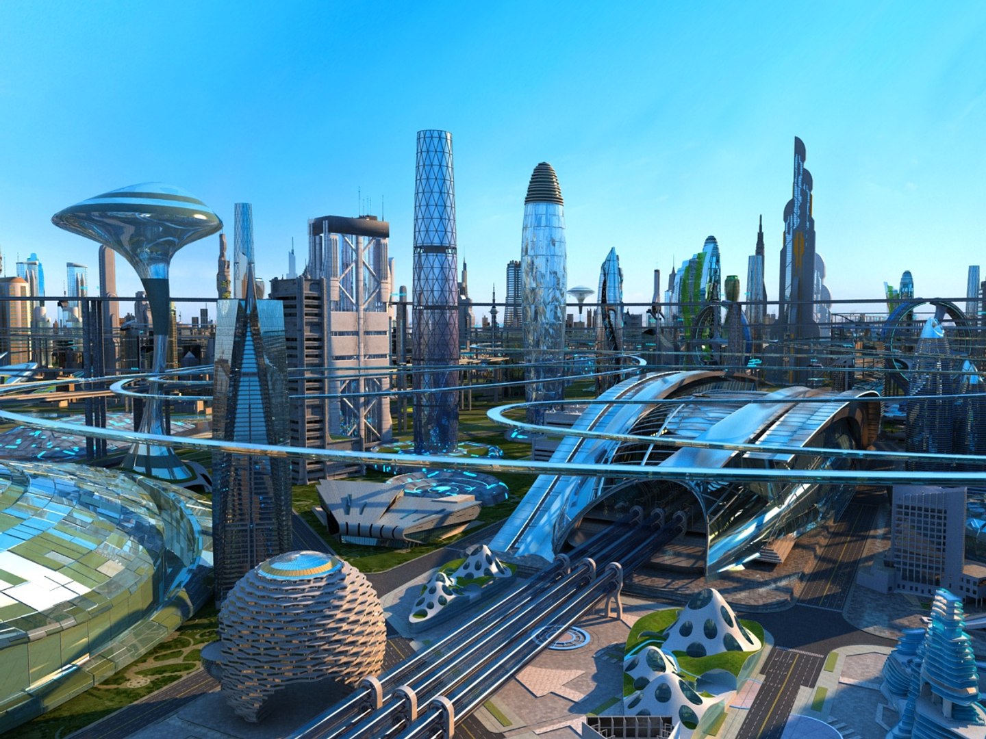 3D Future City - TurboSquid 1964466