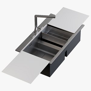 realistic sink linea mixer 3D model